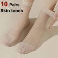 10/50/100 Pairs Women Transparent Thin Socks Fashionable Versatile They Are Soft Comfortable Lightweight Breathable Casual Socks. 
