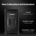 TELESIN 360° Rotate Buckle Double J-Hook Quick Release Backpack Shoulder Strap Mount for GoPro Hero Insta360 DJI OSMO Action.