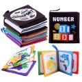 4 Pages Enlightenment Early Learning Books Children Black and White Cloth Book for Kids Montessori Educational Toys.