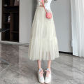 2026 Fashion A- Line Half Skirt Women's Summer New Style High waist Midi Length Cake Skirt Korean Style Fashion Pleated Skirt. 