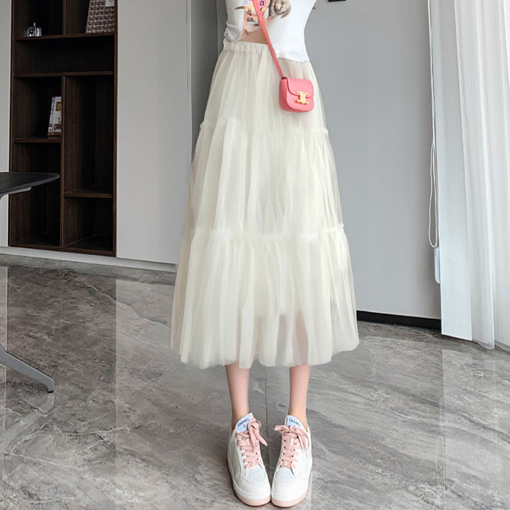 2026%20Fashion%20A-%20Line%20Half%20Skirt%20Women's%20Summer%20New%20Style%20High%20waist%20Midi%20Length%20Cake%20Skirt%20Korean%20Style%20Fashion%20Pleated%20Skirt%20-%20Image%204