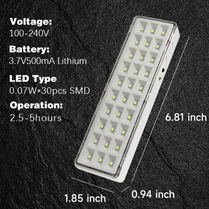 Fire Fighting Light 30LED Emergency Light Fire Emergency Lighting Luminaire 2 Modes Wall Mounted Emergency Lamp Smart Home Bulbs