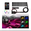 Motorcycle And Cars Atmosphere Led Strips Light With Remote Control And Multi RGB Colours 12 LEDs 4 Strips And Remote. 