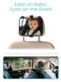 Adjustable Wide-Angle Car Seat Mirror, Headrest Mount Safety Monitor for Rear-Facing Baby & Child.
