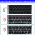 Silicone Hebrew Keyboard Cover Protector for MacBook Pro/Air M2 M3 M4  Compatible with 13/14/15/16 inch Soft Protective Film. 