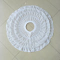 Children Girls 3 Steel Hoops White Petticoat Wedding Gown Dress Underskirt Elastic Waistband Drawstring A-Line Skirt Edge.