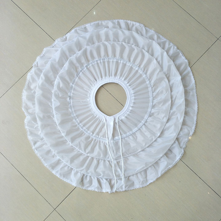 Children%20Girls%203%20Steel%20Hoops%20White%20Petticoat%20Wedding%20Gown%20Dress%20Underskirt%20Elastic%20Waistband%20Drawstring%20A-Line%20Skirt%20Edge%20-%20Image%206