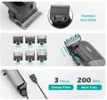 VGR V-118 Professional Hair Clipper with LED Display Trimmer 200 min Runtime 6 Length Settings (Black). 