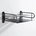 2 Layer New Metal Wifi Router Stand Double Layer Wall Mounted Home decorator - (Black).