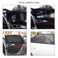 NEW 4pc Car Sun Shade Styling Accessories Hook & Loop Car Window Sun Shade Set - Easy Install, Cool Interior & Privacy Sun Visor. 