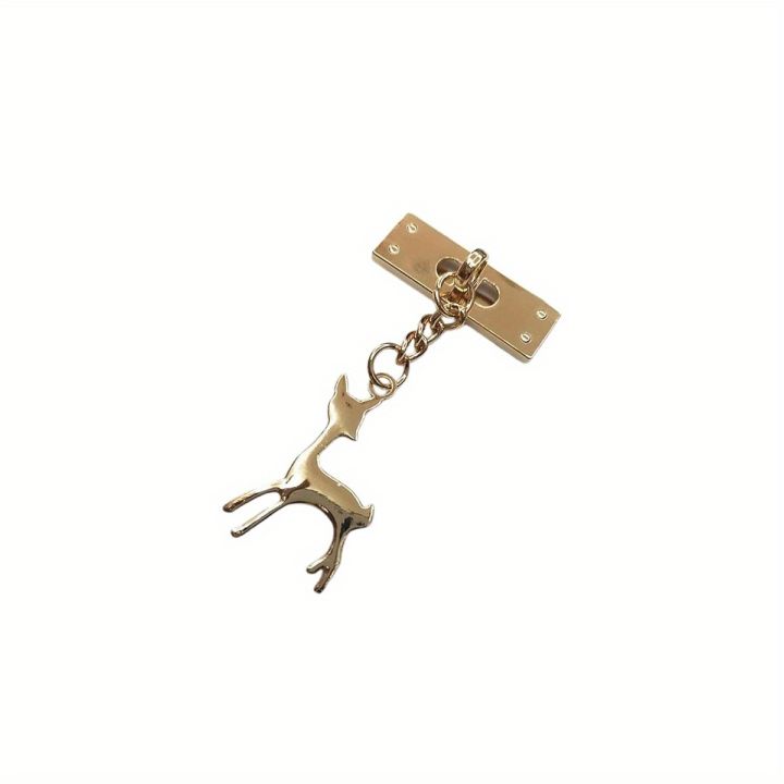 2Pcs%20Exquisite%20Metal%20Cute%20Deer%20Clasp%20Buckle%20Buckles%20Bag%20Purse%20Hat%20Decor%20With%20Tassel%20Hardware%20DIY%20Leather%20Craft%20Accessories%20-%20Image%202