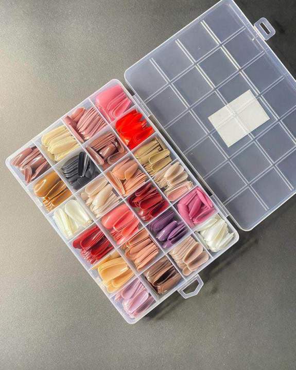 576 pcs nails with box ,reusable nails,24 different colours,beautiful fake nails