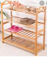 4-Tier Wooden Shoe Rack Shelf Storage Organizer. 