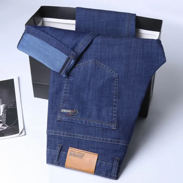 New%20Ice%20Silk%20Thin%20Denim%20Jeans%20for%20Men%20Blue%20Straight%20Stretch%20Cotton%20Denim%20Pant%20Business%20Casual%20Lightweight%20Trousers%20Spring%20Summer%20-%20Image%207