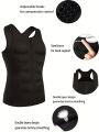 Men's Slimming Tank Top Body Shaper Comfortable Compression Vest With Zipper, Strong Back Support Undershirt Compression Tank Sw. 