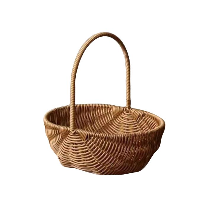 Handmade%20Willow%20Rattan%20Woven%20Basket%20Wicker%20Multiuse%20Home%20Storage%20Container%20With%20Handle%20Flower%20Basket%20Picnic%20Container%20-%20Image%204