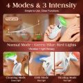 Facial Massager, 7 Color Face and Neck Massager for Skin Care at Home, Portable Beauty Skin Care Tools, White. 