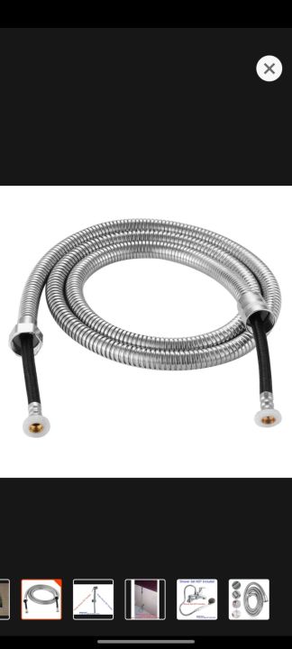 High Pressure Muslim Shower Chain Pipe - Bath Hand Shower Steel Pipe CP Chain 1 meter