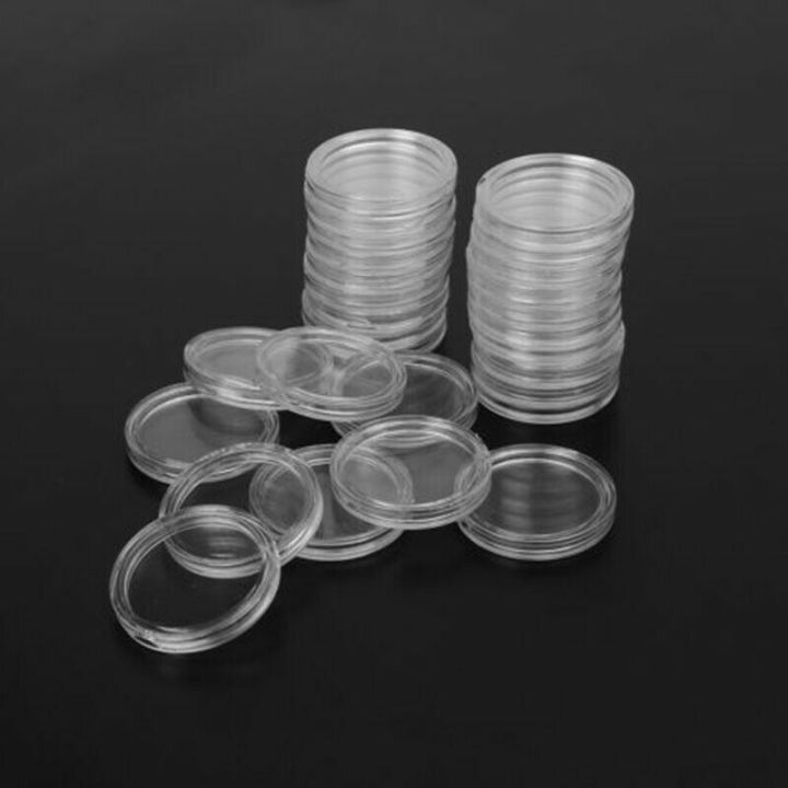 100PCS/lot%2025mm%20Transparent%20Coin%20Holder%20Capsules%20Box%20Storage%20Round%20Display%20Case%20Accessories%20-%20Image%202