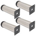 4PCS 5-25cm Furniture Adjustable Sofa Bed Leg Stainless Steel Table Bed Sofa Cabinet Feet Foot Legs Metal Replacement Foot. 