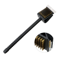 BBQ Cleaning Brush Copper Wire Sponge Shovel Barbecue Grill Oven Cleaning Long Handle 3 in 1 Corner Copper Wire Brush BBQ Tools. 
