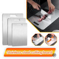 Stainless Steel Panel and Chopping Board Kitchen Household Thickened Double Sided Cutting Board Block Kneading Dough Board.