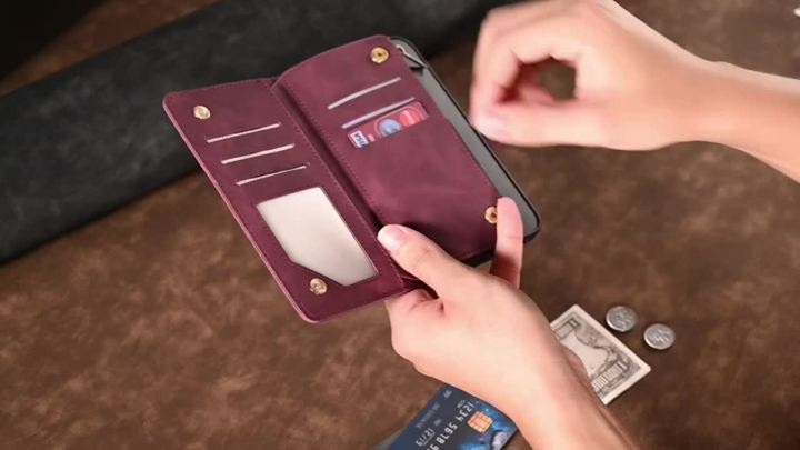 Wallet Multi-card Zipper Kickstand Photo Frame Magnetic Flip Leather Case For Pixel 8a 8 Pro 7a 7 6a 6 Protective Cover