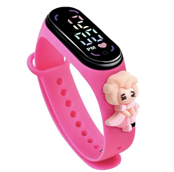 Diseny Mickey Children Watches For Girls Electronic Bracelet Sports Touch Led