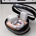 Portable Mini Clear Zipper Storage Bag - Space-Saving Cable Organizer for Earphones Chargers Versatile with Handy Keychain Loop. 