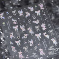 Bottled Bagged Stars Swimming Rings Rainbow Jellyfish Bubbles Stars Summer Ocean Self Adhesive Nail Art Sticker Manicure Decal.
