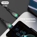 Yesplus 66w Type-c To Type-c 100CM Transparent YS-836 Fast Cable. 