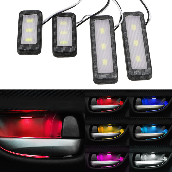 Armrest Interior Door Handle Lighting LED Car Inner Bowl Light Auto Ambient Lamps Decorative Lights