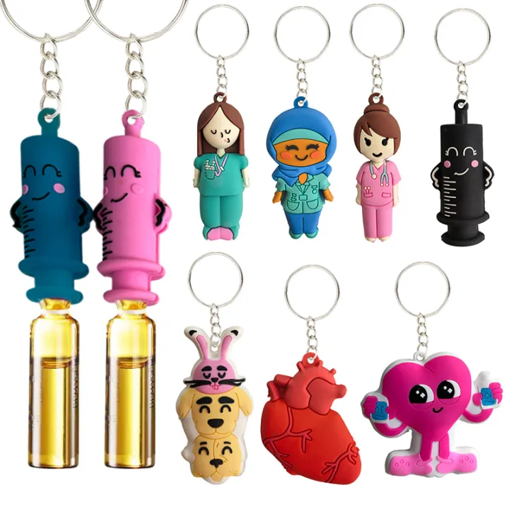 Syringe Keychain Ampoule Bottle Opener Keychain Syringe-Shaped Cutter Nurse Doctor Aid ...