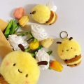 11cm Cartoon Adorable Honey Bee Plush Toys Soft Cute Spring Bees Stuffed Pendants Perfect Birthday for Kids Girls and Boys.