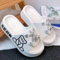 New Hot-Selling Thick-Soled Eva Slippers for Women, Cute Rainbow Pony Set, Soft and Casual, Suitable for Walking Around Town, the Beach, and Seaside. 