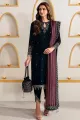 3Piece Embroidered Velvet unstitched suit. 