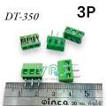 Terminal (10/pack) DT-350-3.5mm 250v-10a green terminal block, 3.5mm pin distance, straight down PCB print pin, available in Thailand. 