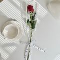 50pcspcs LOVE Transparent Rose Packaging Bags Flower Bouquet Plastic Bag Bouquet Wrapping Paper One Straight Bag Flower Packagin.