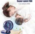 USB Handheld Mini Fan Foldable Portable Neck Hanging Fans 5 Speed USB Rechargeable Fan with Phone Stand and Display Screen. 