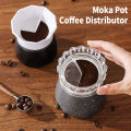 OANKR Moka Pot Dosing Funnel, Stovetop Espresso Coffee Maker Distribution Tool, Italian Coffee Maker Dosing Ring For 3-6 Cups. 