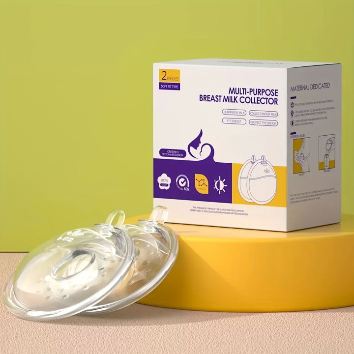 2pcs Hands-Free Silicone Breast Milk Shell,Reusable Milk Saver Collector,Wearable Breast Shield, Protect Sore Nipple,Nursing Cup