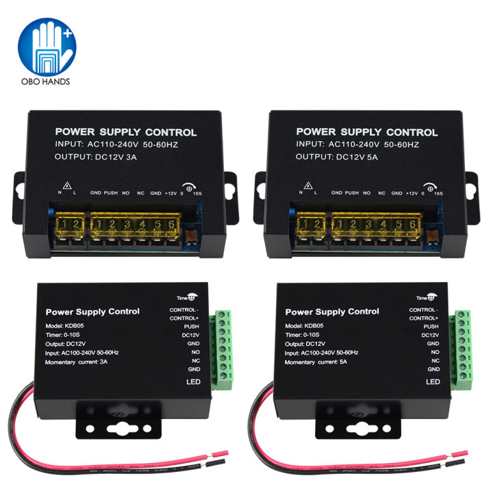 DC 12V Access Control Power Supply Switch 5A 3A Output AC110V-240V ...