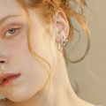 4 Pairs Silver Stainless Steel Hoop Stackable Earrings for Women, 14K Gold Plated Simple Cute Huggie Earrings for Girl. 