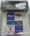 ECOTONE A4 LAMINATION MACHINE + IBICO A4 LAMINATION SHEETS 80+ (100 SHEETS). 
