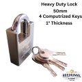 Khas Padlock 50mm Heavy Duty Brass Lock | Original Desi Lock / Desi Tala | Strong Security Lock with 4 Keys for Home, Shop, Trunk & Shutter. 