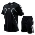 NASA GISS Sports Set Men's Running and Fitness Clothing Equipment Short sleeved Summer Couple Round Neck T-shirt Quick Drying Ba. 