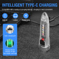 BORUiT V1 LED Keychain Portable Fluorescent Flashlight Work Light Type-C Rechargeable Mini Torch UV Camping Pocket Lantern. 