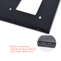 TISHRIC Plastic Aluminum Universal  9.5/12.7mm SATA 3.0 2nd HDD Caddy 2.5" SSD CD DVD to HDD Case Enclosure CD-ROM ODD Optibay. 