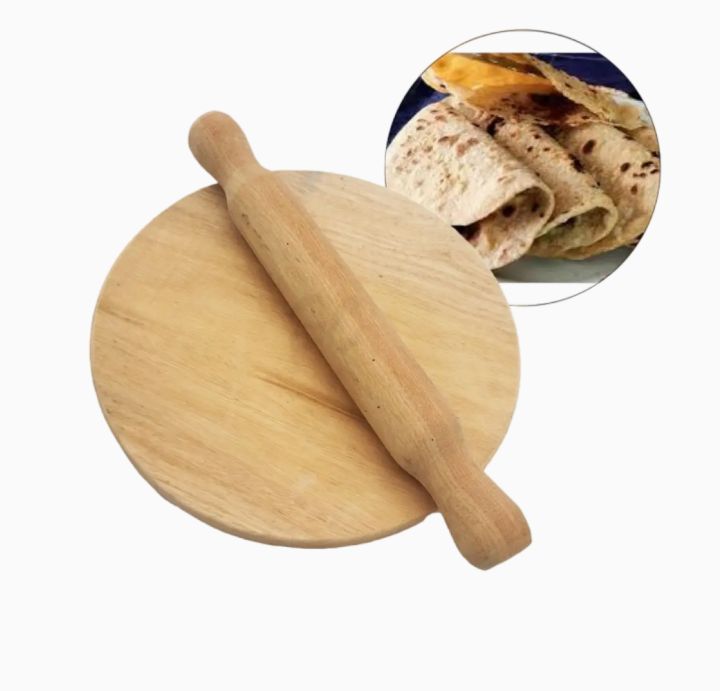 Handmade Roti Maker Handmade Wooden Chapati Maker Serving Board Round Roti Maker with ...