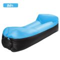 Air sofa inflatable sofa air bed inflatable sleeping bag banana mattress no need air pump easy to carry black stripe⛱⚡/Homeup. 